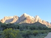 Ochtendzon op bergen in Zion NP