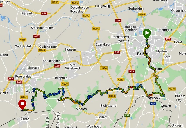 Route Breda Nispen