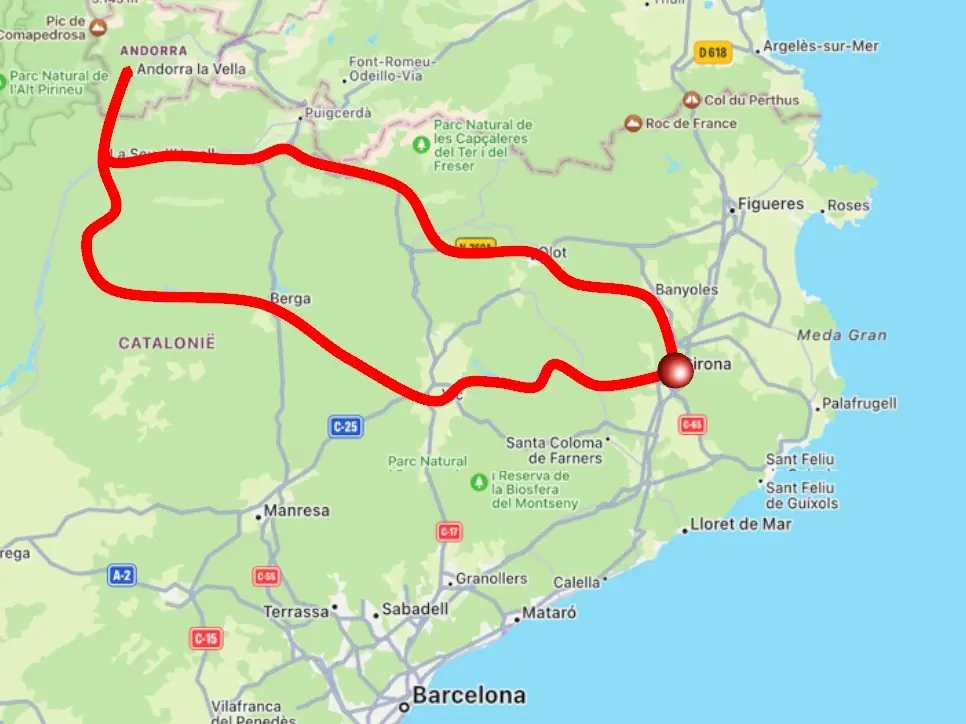 route catalonië 2018
